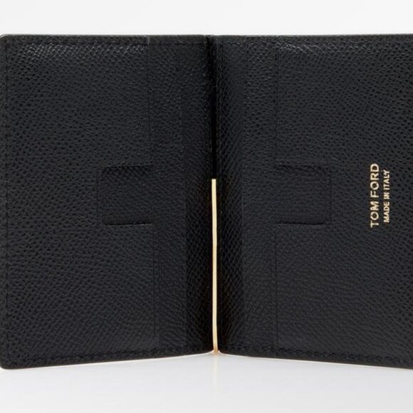 Tom Ford Small Grain Leather Folding Money Clip Cardholder - Picture 2 of 6